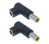 JTQYFI Lot de 2 adaptateurs d'alimentation DC5525 240 W Heavy Duty DC5, 5 x 2, 1 mm pour plusieurs appareils DC7, 4 x 5, 0 HP / DC6, 5 x 4, 4 mm CC