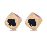 JTQYFI Lot de 2 grands cadeaux pour cartes de bridge, grande taille 4 cm, indicateurs Euchre, cubes en bois pour jeux de société et fêtes de famille