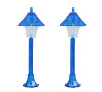 JTQYFI Lot de 2 modèles miniature Street Light pour créer une échelle réaliste 1/12 Dollhouses Décoration de chemin de jardin