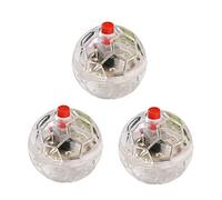 JTQYFI Lot de 3 balles en plastique transparent avec lumières LED colorées pour chiens et jouets à mâcher pour petits chatons Récipient jouet interactif amusant pour animaux de compagnie
