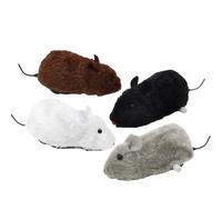 JTQYFI Lot de 4 jouets Windup avec souris réalistes pour soulever la tête du nourrisson et atteindre des capacités motrices sûres