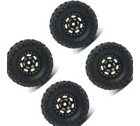 JTQYFI Lot de 4 roues d'escalade télécommandées de 0,7" avec pneus de verrouillage en métal pour modèles SCX30, échelle 1:30, pneus avec insert en mousse