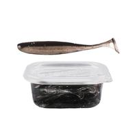 JTQYFI Lot de 50 leurres souples vers appâts artificiels en forme de queue de pagaie en silicone pour pêche en eau douce pour la pêche en eau salée