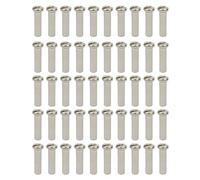 JTQYFI Lot de 50 tétons pour vélo de vélo - 12G 13G 14G - Ultra légers - Haute résistance - Noir et argenté