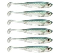 JTQYFI Lot de 6 leurres souples artificiels Angel - Haute élasticité - Leurres flottants pour plusieurs techniques - Leurres de pêche en eau douce