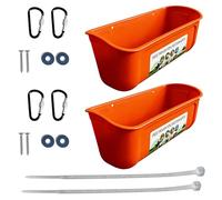 JTQYFI Pratiques mangeoires de volaille Bol d'eau pour aliments de 2 pour un montage facile et une alimentation efficace pour les coopératives agricoles Solution d'alimentation Mangeoire pour