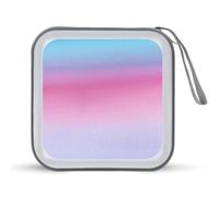 JTREHY Étui de rangement pour CD de 40 feuilles, violet pastel, imprimé portable, fermeture éclair, étui CD DVD grande capacité pour voiture, maison, bureau, disque de jeux, musique audio, Couleurs