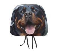 JTREHY Rottweiler Lot de 2 housses d'appui-tête de voiture universelles pour appuie-tête de voiture, VUS, camion, tous les modèles de voiture