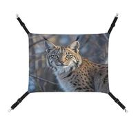JTREWBV Hamac suspendu pour petit animal avec sangles réglables et crochets en métal Motif Bobcat sauvage