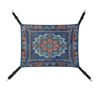 JTREWBV Hamac suspendu pour petit animal avec sangles réglables et crochets en métal Motif mandala Bleu