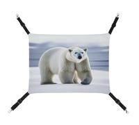 JTREWBV Hamac suspendu pour petit animal avec sangles réglables et crochets en métal Motif ours polaire