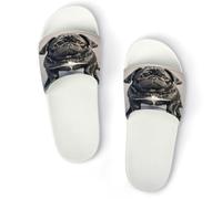 JTREWBV Pantoufles d'été pour homme et femme - En PVC - Antidérapantes - Faciles à nettoyer, Style blanc, 11.5 UK Men/ 9.5 UK Women Wide
