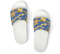 JTREWBV Pantoufles d'été pour homme et femme - Imprimé citrouilles aquarelle - PVC - Pantoufles d'intérieur - Chaussures de douche - Sandales de salle de bain - Antidérapantes - Faciles à nettoyer