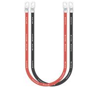 Jtron câble batterie 6 awg Connecteur de câble pour interrupteur de batterie de voiture Gaine de câble en cuivre pur câble silicone âme 16 mm². 1,6ft x2 M8