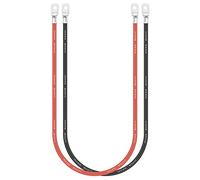 Jtron câble batterie de silicone de fil électrique 10awg Connecteur de câble pour interrupteur de batterie de voiture Couvercle de câble en cuivre pur câble en silicone de 5,3 mm² 1,6ft x 2 M5