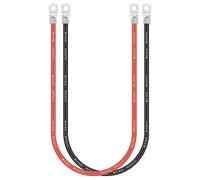 Jtron câble batterie en silicone 8 awg Connecteur de câble pour interrupteur de batterie de voiture Cache-câble en cuivre pur 8 AWG noyau 8,29 mm² 1,6 pi x 2 M6