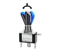 Jtron DIY Voiture modification Interrupteur à bascule Bleu LED Interrupteur ON-OFF-ON 12V/20A 3 positions