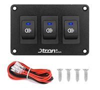 Jtron interrupteur 12v interrupteur à bascule interrupteur antibrouillard de voiture DC12V 30A 3 on-off interrupteur à bascule panneau de commutation avec fil pour coffre de voiture