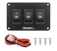 Jtron interrupteur 12v interrupteur à bascule interrupteur antibrouillard de voiture DC12V 30A 3 on-off interrupteur à bascule panneau de commutation avec fil pour coffre de voiture