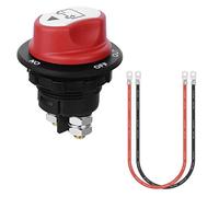 Jtron Interrupteur de batterie 12V 100a 32vdc max mini avec 8awg câble 50cm on-off out batterie isolement interrupteur rotatif pour Marine Boat Caravan Car Vehicles