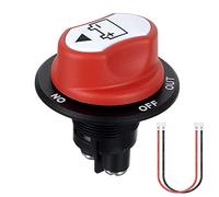 Jtron interrupteur de batterie 12V 50a 50v max mini avec 10awg câble 50cm isolateur batterie on-off-out pour batterie Marine Boat Caravan Car Vehicles moto