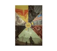JTRWCQ Fallout 4 Poster sur toile représentant un jeu vidéo - Décoration vintage pour chambre de garçon - Décoration murale pour salon, chambre à coucher - 50 x 75 cm