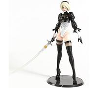 jtsgwop Figurine Anime Girl 24 cm Figurine d'action membre inférieur NieR : Automata 2B Yorha No.2 Type B Tête de fille remplaçable en PVC Collection Figurines Poupée Cadeau Adulte Jouets Modèles