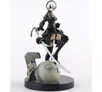 jtsgwop jtsgwopGame Figurine de dessin animé NieR Automata Yorha No.2 Type B 2B debout Belle fille Jouet de dessin animé en PVC Figurine de bureau Ornements de collection Poupée Modèle Poupée dans une