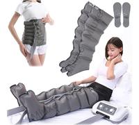 JTSMJQIE Pressotherapy Appareil de compression d'air 6 cavités pour drainage lymphatique des jambes Appareil de compression séquentielle pour une meilleure circulation et une récupération plus rapide