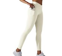 JTSONN Leggings de Sport pour Femmes Taille Haute Long Opaques Pantalons de Yoga avec Poches Collants de Fitness Yoga Gym Course