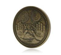 JTUYPT 1 Pcs Yes NO Pièce de Prise de décision de Lettre Oui Non Pièce de Monnaie de défi Ornements de pièce de décision