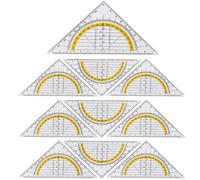 JTUYPT 10 Pcs Geodreck, Grande Geodreck 14cm Transparent Flexible pour Dessiner des Cercles, Convient pour Les étudiants Bureau Designer Peinture