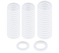 JTUYPT 100 Rondelles pour Gonds de Porte Cache Paumelles Entretoise Plastique 10X16X1mm/10X20X2mm Bague Paumelle Rondelle Nylon Plate Gond pour Portail Exterieur Cache Gond Porte 1mm 50Pcs, 2mm 50Pcs