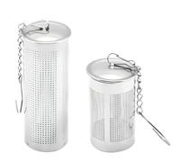 JTUYPT 4 Pcs Infuseur à Thé Boule à Thé Infuseur à Thé Trou Fin en 304 Acier Inoxydable Filtre à Thé avec Chaîne et Couvercle Boule a The Infuseur pour Tasse Mug Theiere Bouteille(4cm/6.5cm,Argent)