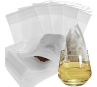 JTWEB Lot de 1000 sachets à thé pour thé en vrac - 5 x 7 cm - Avec fermeture à cordon de serrage - Pour thé en vrac, épices, café, poudre d'herbes, blanc