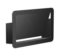 JTWWDM Couvercle de Poubelle Mural, Bac À Déchets Encastré avec Ouverture Latérale, Trappe en Acier Inoxydable 304 pour Porte D'Armoire, Salle de Bain Chambre Bureau,Noir,Style C