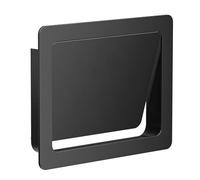 JTWWDM Couvercle de Poubelle Mural, Bac À Déchets Encastré avec Ouverture Latérale, Trappe en Acier Inoxydable 304 pour Porte D'Armoire, Salle de Bain Chambre Bureau,Noir,Style A