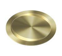 JTWWDM Couvercle Poubelle Rond en Acier Inoxydable 304, Couvercle Poubelle À Bascule Intégré, Poubelle Encastrée pour Plan Travail de Cuisine, Plan de Travail Toilettes,d'or,252mm