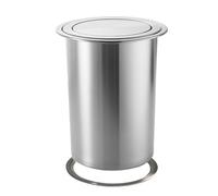 JTWWDM Poubelle Comptoir Intégrée avec Couvercle à Bascule, Couvercle Poubelle Comptoir en Acier Inoxydable 304 en 3 Pièces, Conteneur à Déchets Encastré pour Cuisine Bureau,12L