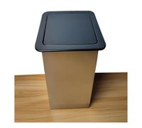 JTWWDM Poubelle Encastrée en Acier Inoxydable avec Couvercle à Clapet Équilibré, Poubelle Encastrée Carrée, Trappe à Déchets Cachée pour Îlot Cuisine et Meuble Salle Bain,Big C