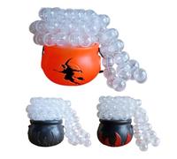 Jtxcreate Chaudron de sorcière Halloween Ornement De Présentation À Piles | Décoration D'Halloween Chaudron Sorcière Bouillonnant pour étagère cheminée porche manteau de cheminée appui de fenêtre