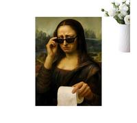 Jtxcreate Décoration Murale Pour Toilettes, Tableau Sur Toile 30 X 40 Cm, Peintures Mona Lisa Vintage, Pour Salle De Bain, Sanitaires, WC, Dortoir, École, Hôtel, Appartement, Cabinet De Toilette