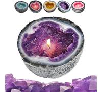 JTYEBY Bougies en Cristal, Bougies de Géode de Cristal, Bols à Bougies Créatifs et Amusants, Bougies de Cristal pour la Décoration du Bureau, Résineux, Cadeau de Noel, Déco Maison pour Femme