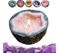 JTYEBY Bougies en Cristal, Bougies de Géode de Cristal, Bols à Bougies Créatifs et Amusants, Bougies de Cristal pour la Décoration du Bureau, Résineux, Cadeau de Noel, Déco Maison pour Femme