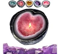 JTYEBY Bougies en Cristal, Bougies de Géode de Cristal, Bols à Bougies Créatifs et Amusants, Bougies de Cristal pour la Décoration du Bureau, Résineux, Cadeau de Noel, Déco Maison pour Femme