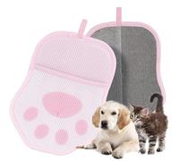 JTYEBY Gant Anti Poils Electrostatique pour Animaux, 24 * 20 cm, 2 pcs, Gant Animal Ramasse Poil, Gant Ramasse Poils, Gant Epilation de Toilettage, pour Vêtements, Canapés, Tapis (Rose,2pcs)
