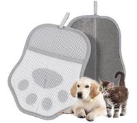 JTYEBY Gant Anti Poils Electrostatique pour Animaux, 24 * 20 cm, 2 pcs, Gant Animal Ramasse Poil, Gant Ramasse Poils, Gant Epilation de Toilettage, pour Vêtements, Canapés, Tapis (Noir,2pcs)