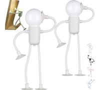 JTYEBY Lampe LED à Ventouse, Mini Veilleuse Homme Ampoule Mignonne, Veilleuse Sportive Amusante à Faire Soi-Même, Lampe de Bureau Pliable à Ventouse, pour Chambre à Coucher, Salle de Bain (2pcs)