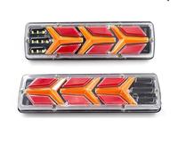 JTYQWD Voiture Feu Arrière Lot De 2 Feux Arrière Étanches 12 V 24 Pour Remorque, Camion, Voiture, Feu Freinage, Recul, Pièces Pour Camping-car, Bus, Clignotants