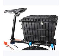 JTYX Bicyclette métal Panier arrière Panier À Vélo en Métal Vélo Épicerie Sacoche avec Couvercle À Vélo Rack Panier Vélo Arrière Sac Arrière Accessoires Panier de Bicyclette Couvert